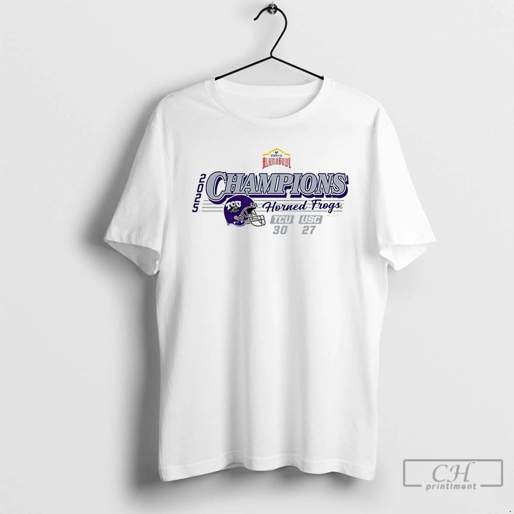 Premium Tcu Horned Frogs 2025 Valero Alamo Bowl Champions T-Shirts, Hoodie, Sweatshirt | InkRitualCo.com