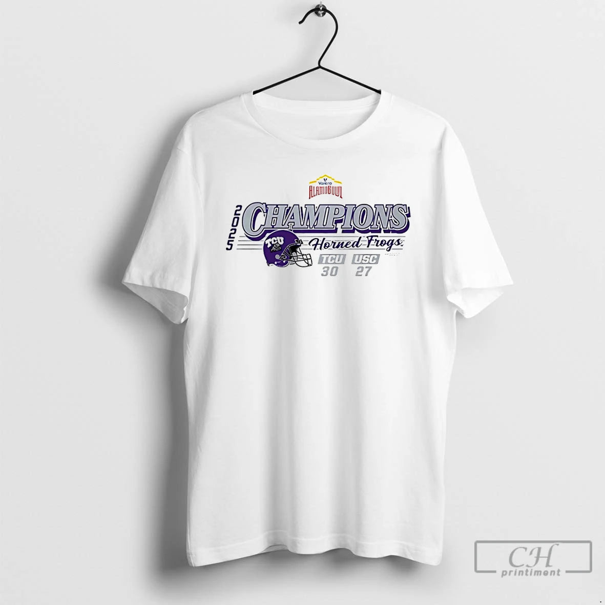 Premium Tcu Horned Frogs 2025 Valero Alamo Bowl Tcu Champions Score T-Shirts, Hoodie, Sweatshirt | InkRitualCo.com