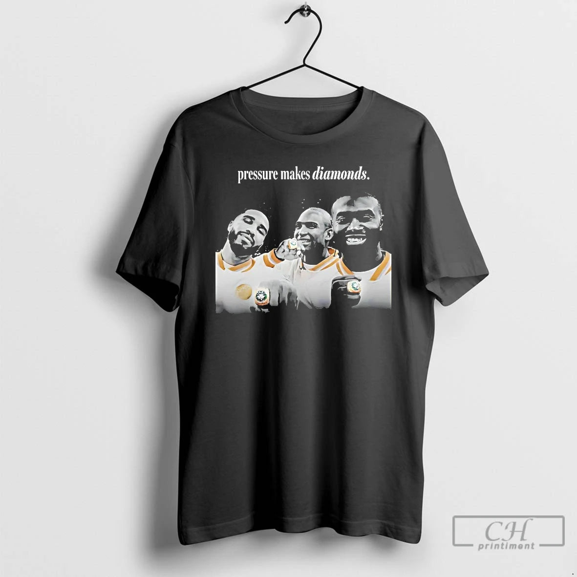 Premium Tatum Brown And Horford Pressure Makes Diamonds Ring Boston Celtics T Shirts Hoodie, Sweatshirt | InkRitualCo.com