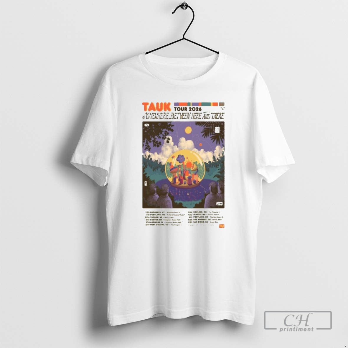 Premium Tauk Somewhere Between Here And There Tour 2026 Shirt Sweater Hoodie, Sweatshirt | InkRitualCo.com