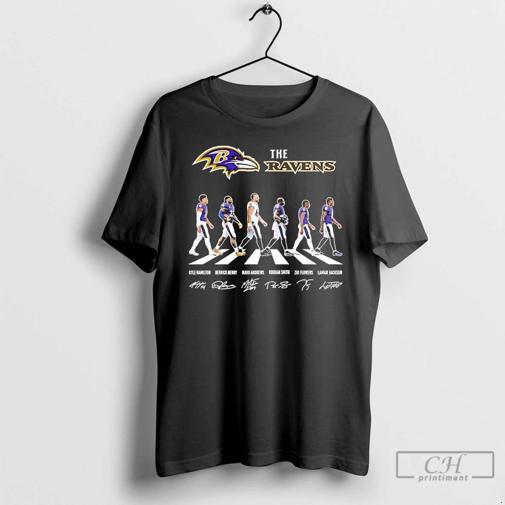 Premium The Baltimore Ravens X Abbey Road Several Players Signature T-Shirts, Hoodie, Sweatshirt | InkRitualCo.com