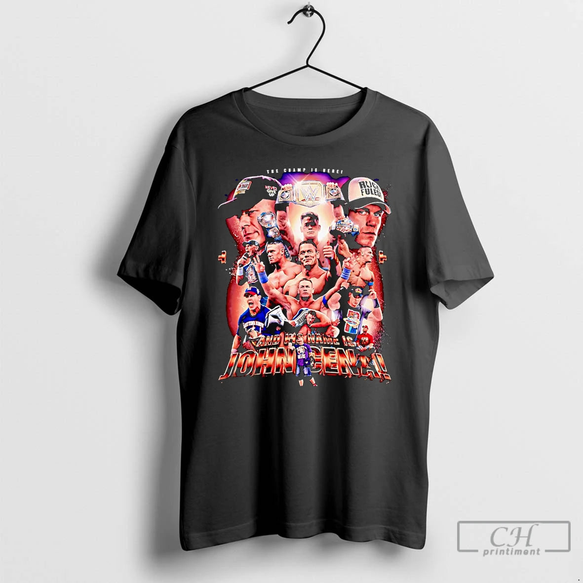 Premium The Champ Is Here And His Name Is John Cena Graphic Christmas T Shirts Hoodie, Sweatshirt | InkRitualCo.com