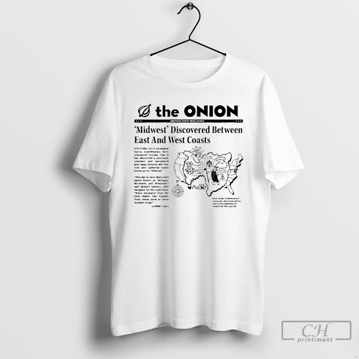 Premium The Onion Midwest Discovered Between East And West Coasts T Shirts Hoodie, Sweatshirt | InkRitualCo.com