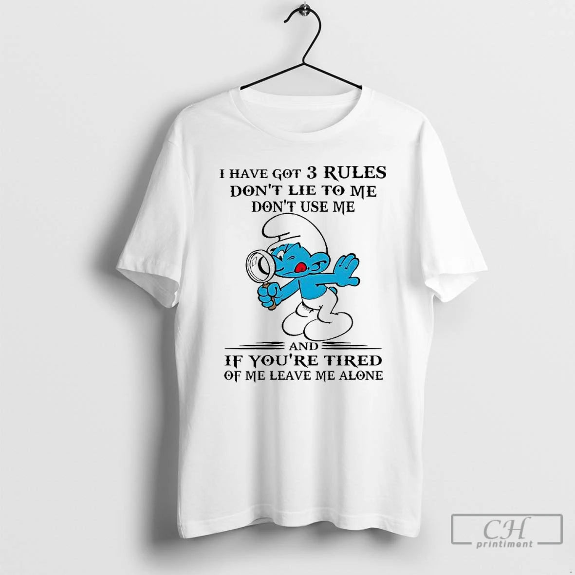 Premium The Smurfs I Have Got 3 Rules Dont Lie To Me T Shirts Sweater Hoodie, Sweatshirt | InkRitualCo.com