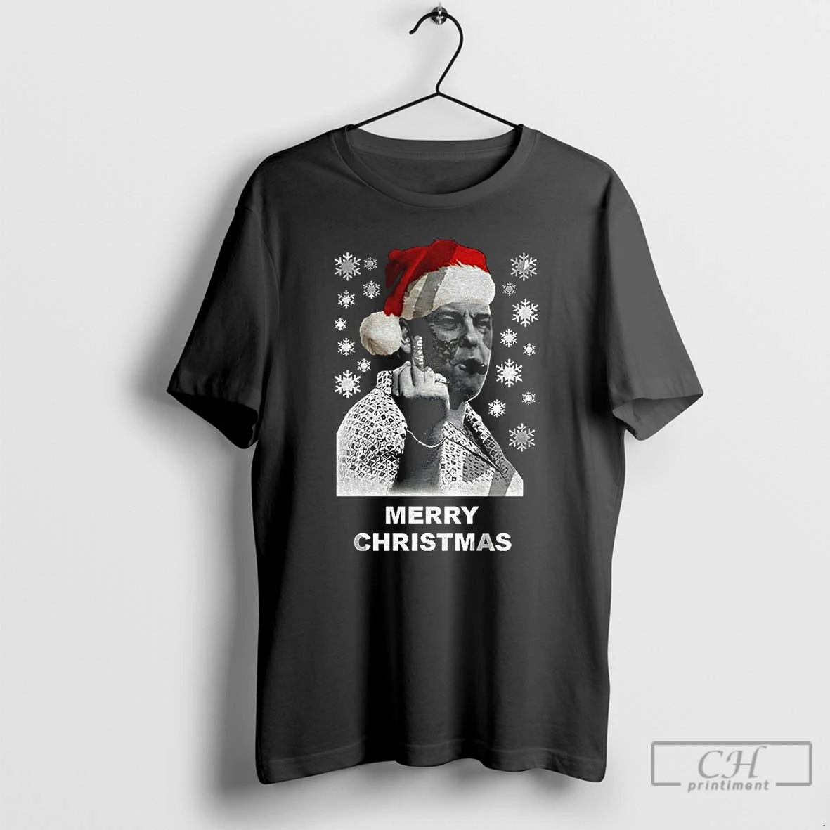Premium The Sopranos Santa Middle Finger Merry Christmas T-Shirts, Hoodie, Sweatshirt | InkRitualCo.com