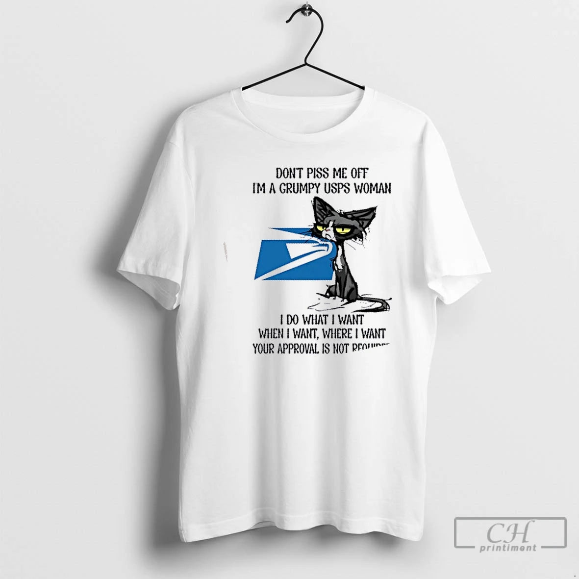 Premium Tired Cat Dont Piss Me Off Im A Grumpy Usps Woman I Do What T-Shirts, Hoodie, Sweatshirt | InkRitualCo.com