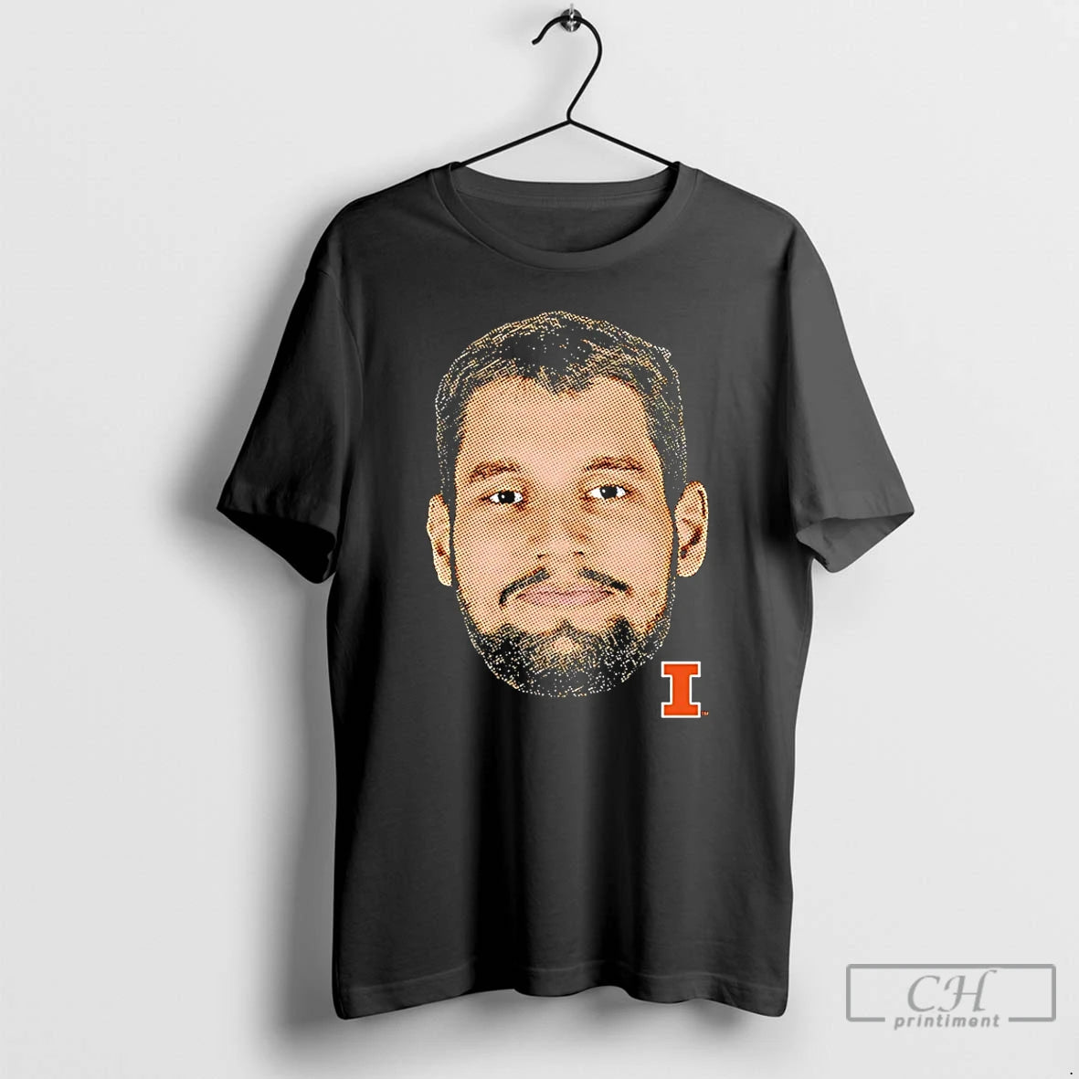 Premium Tomislav Ivisic Llinois Fighting Illini Portrait Big Head T-Shirts, Hoodie, Sweatshirt | InkRitualCo.com