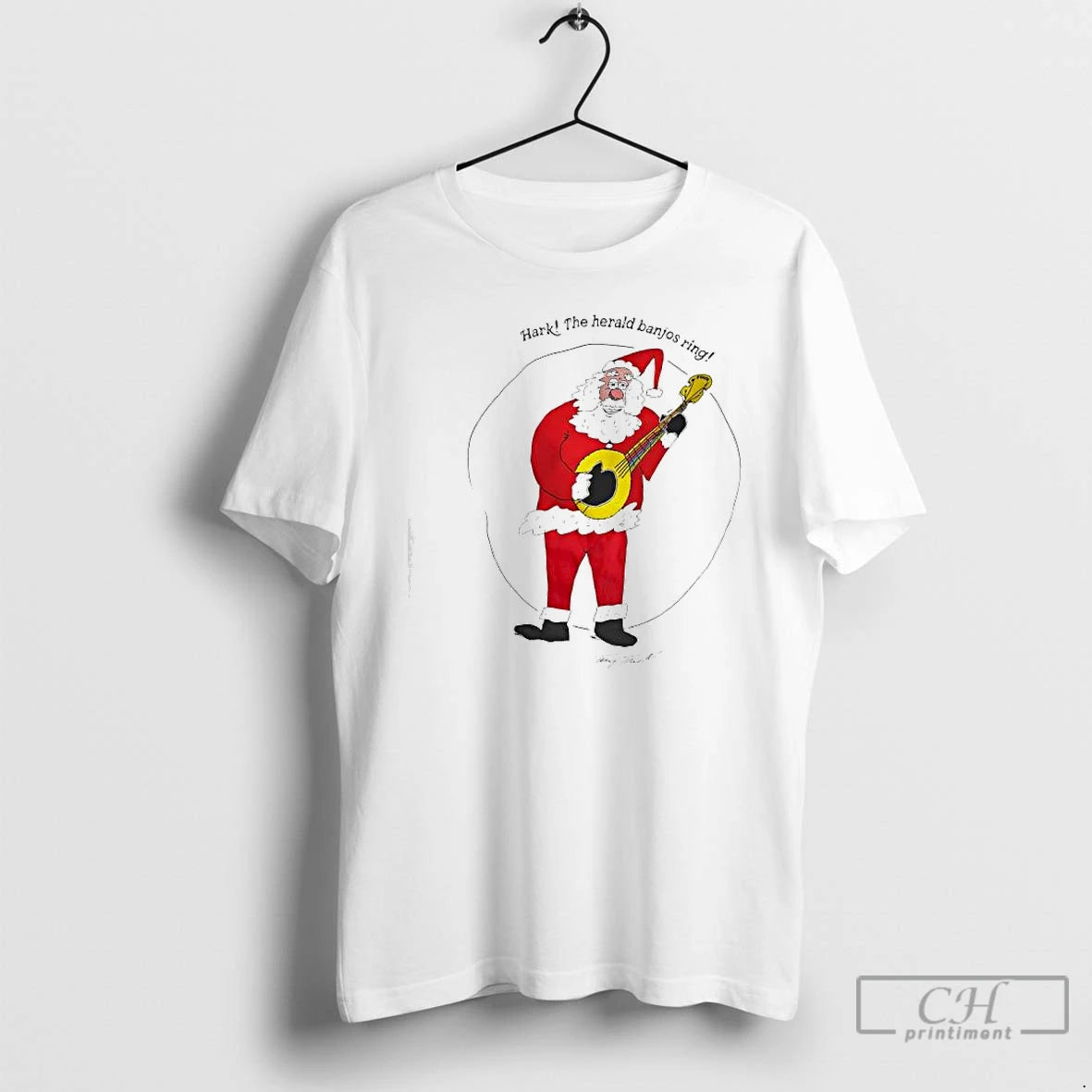 Premium Tony Trischka Hark The Herald Banjos Ring Santa T-Shirts, Hoodie, Sweatshirt | InkRitualCo.com