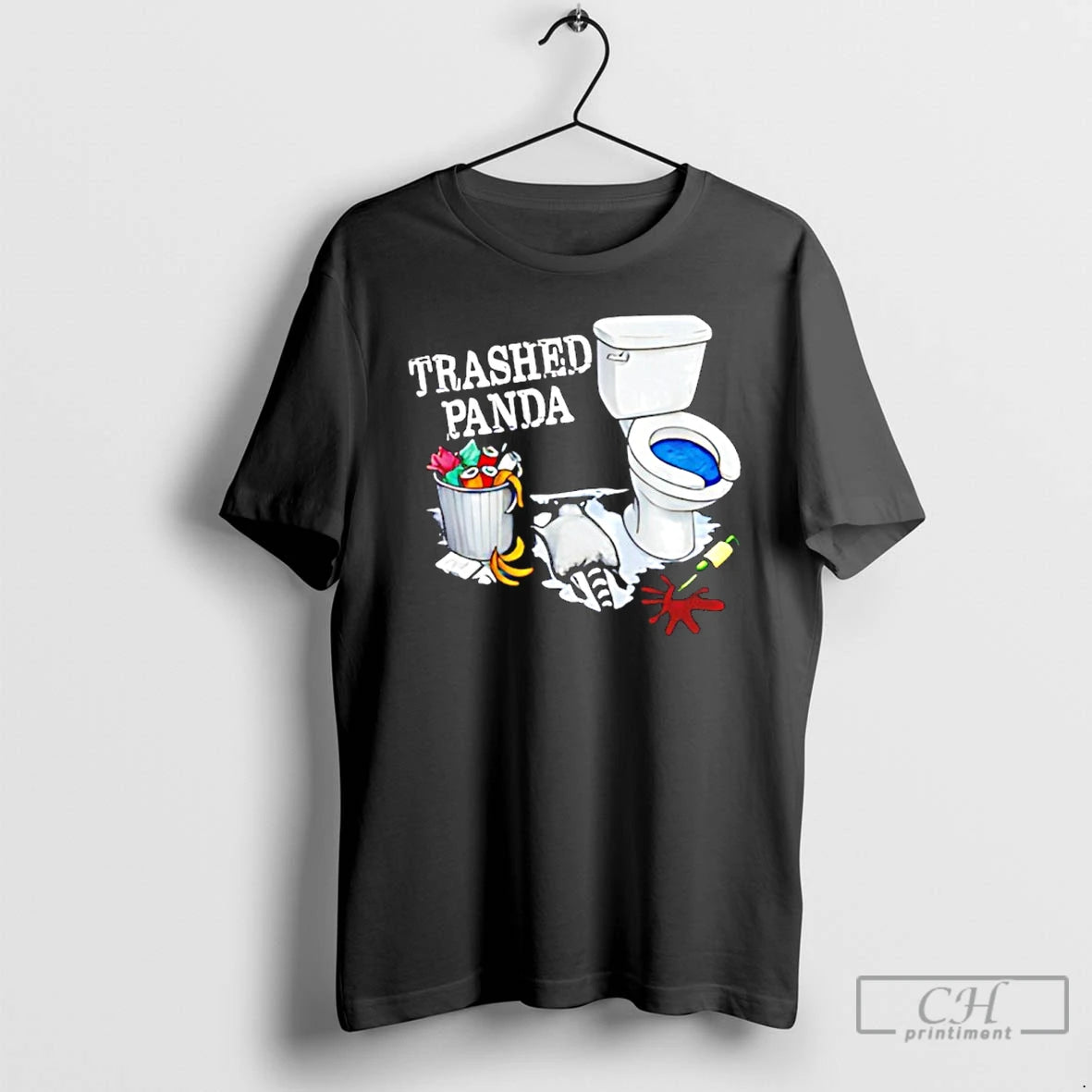 Trashed Panda Funny Drunk Raccoon Party Animal Joke T-Shirts, Hoodie, Sweatshirt