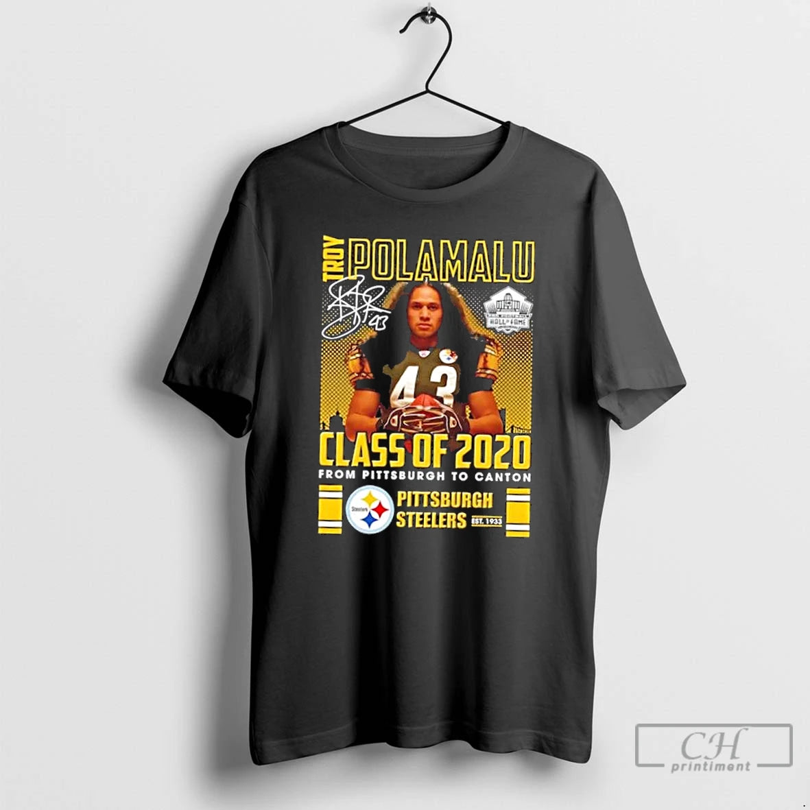 Premium Troy Polamalu Class Of 2020 From Pittsburgh To Canton Signature T Shirts Hoodie, Sweatshirt | InkRitualCo.com