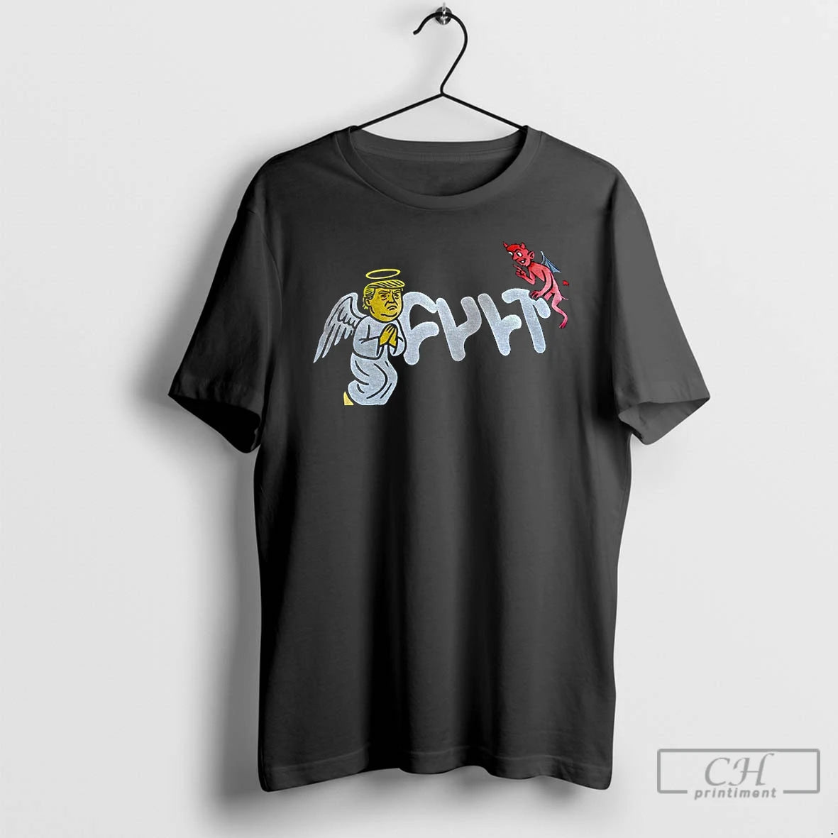 Premium Trump Angel And Devil Fylt Funny Meme T-Shirts, Hoodie, Sweatshirt | InkRitualCo.com
