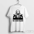 Premium Trump Middle Finger We Won Again T-Shirts, Hoodie, Sweatshirt | InkRitualCo.com