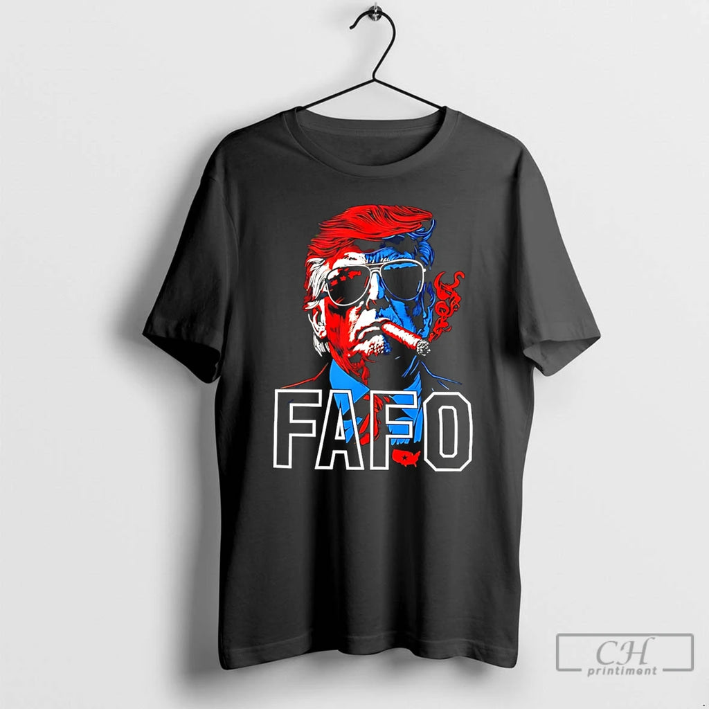 Premium Trump Smoking A Cigar Fafo T-Shirts, Hoodie, Sweatshirt | InkRitualCo.com