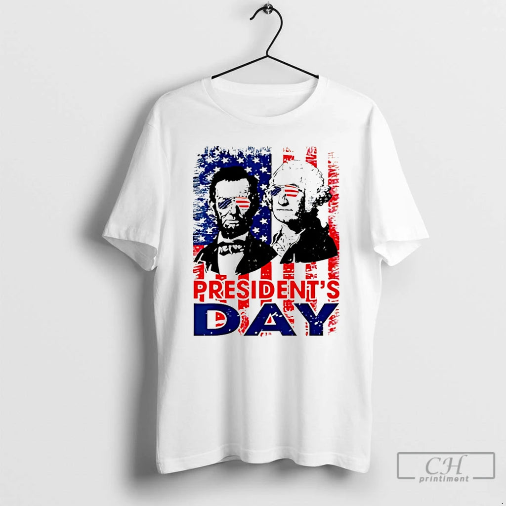 Premium Washington And Lincoln Usa Flag Presidents Day Retro Tribute T-Shirts, Hoodie, Sweatshirt | InkRitualCo.com