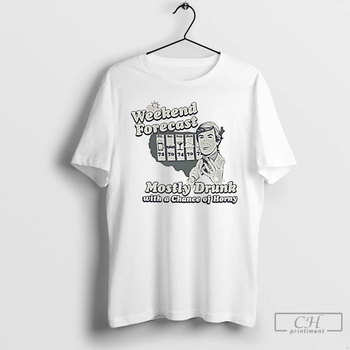 Premium Weekend Forecast Mostly Drunk Chance Horny T-Shirts, Hoodie, Sweatshirt | InkRitualCo.com