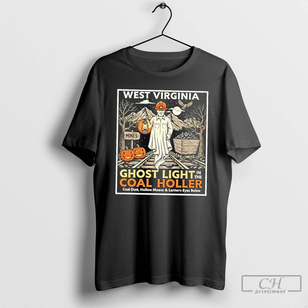 Premium West Virginia Ghost Light In The Coal Holler Halloween T Shirts Hoodie, Sweatshirt | InkRitualCo.com