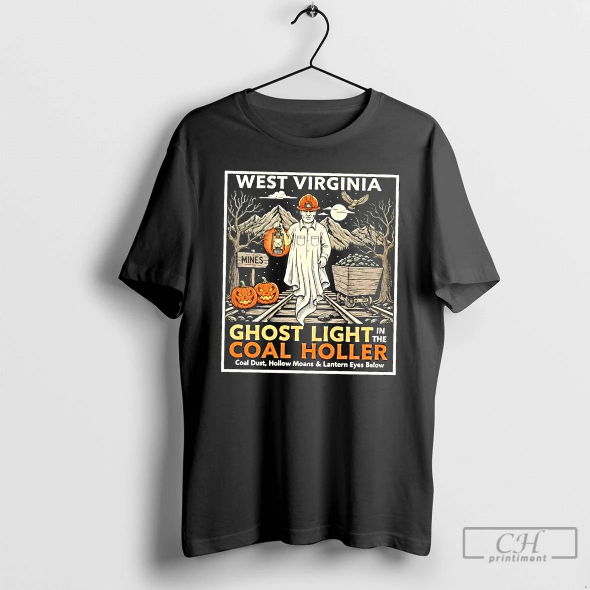 Premium West Virginia Ghost Light In The Coal Holler Halloween T Shirts Hoodie, Sweatshirt | InkRitualCo.com