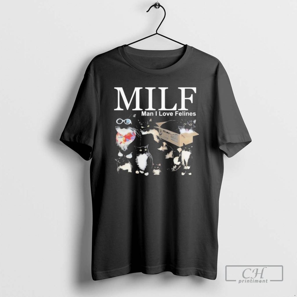 Premium Youni Milf Man I Love Felines Cat Shirt Sweater Hoodie, Sweatshirt | InkRitualCo.com
