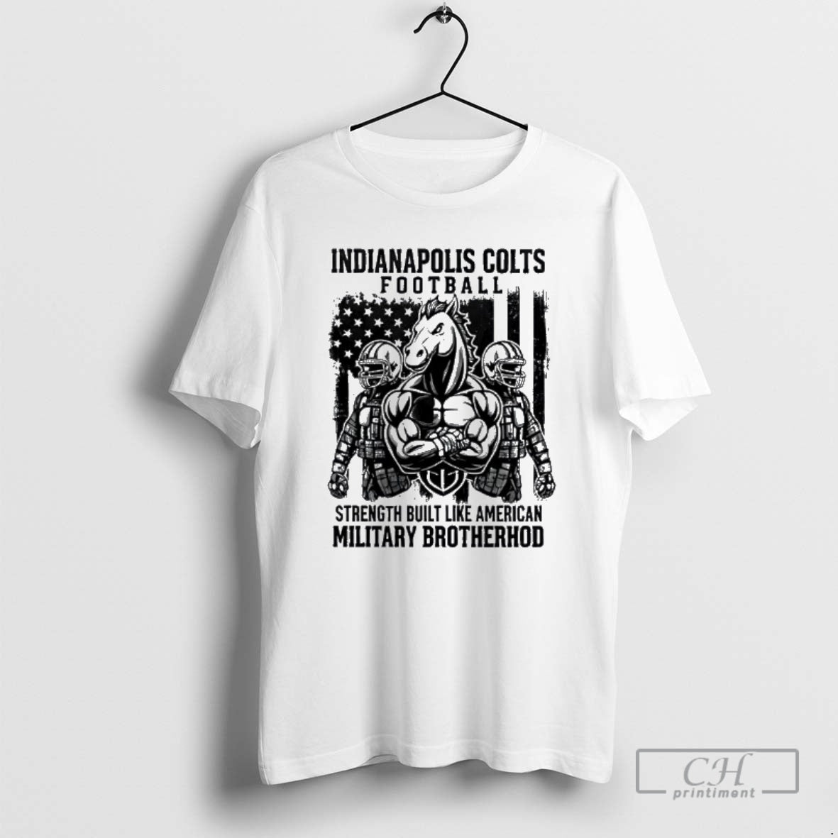 Premium Ndianapolis Colts Football Strength Built Like American Military Brotherhood Shirt Sweater Hoodie, Sweatshirt