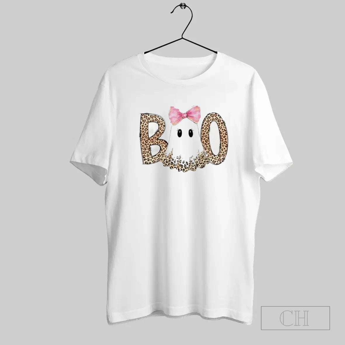 Preppy Ghost Boo Leopard Spooky Coquette Happy Halloween T-Shirts, Hoodie, Sweatshirt | InkRitualCo.com