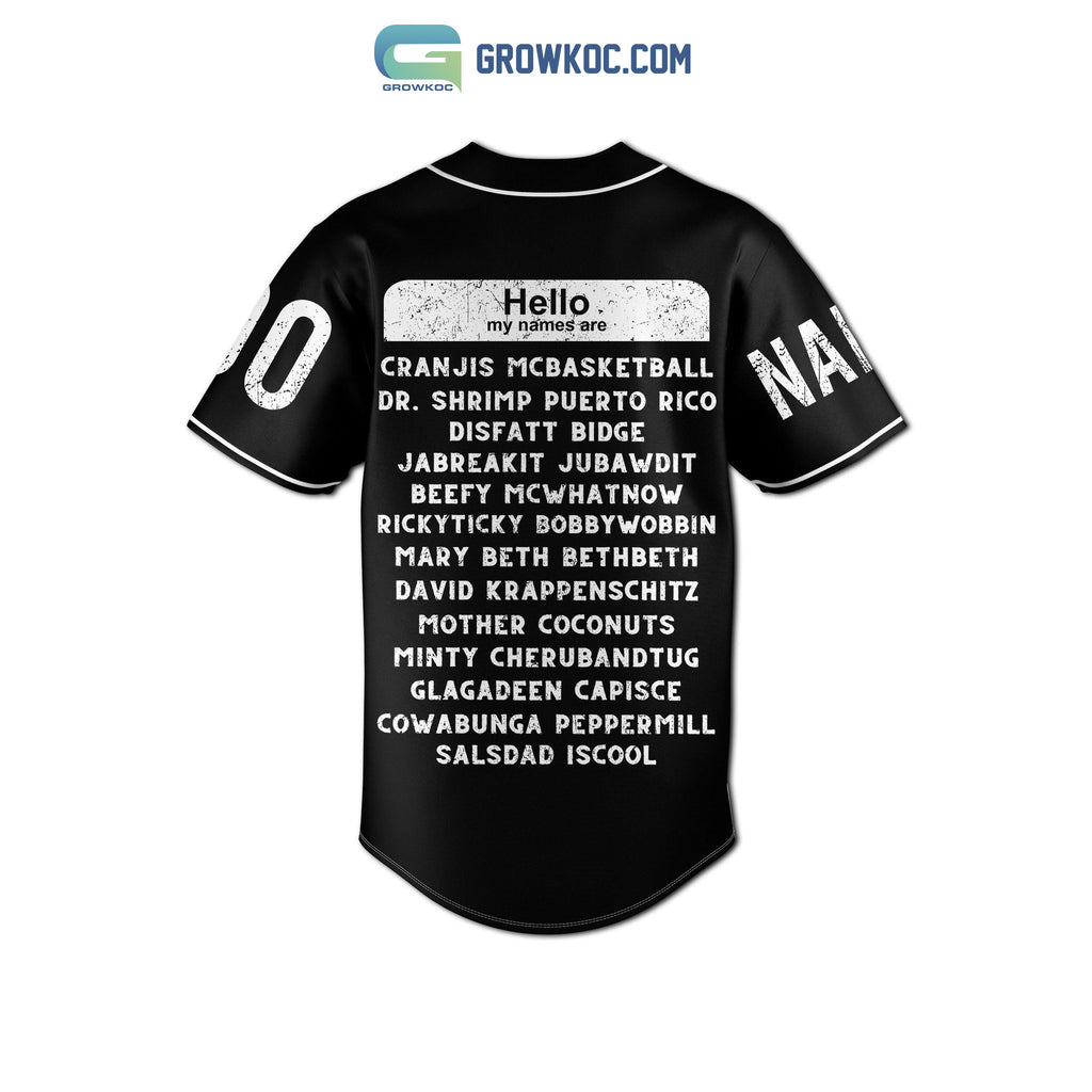 Property Of Cranjis 2023 McBasketball Black Design Personalized Baseball Jersey