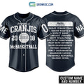 Property Of Cranjis 2023 McBasketball Personalized Baseball Jersey