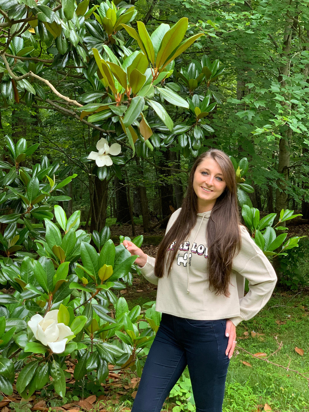 LADIES CORDUROY CROPPED HOODIE, OATMAEAL
