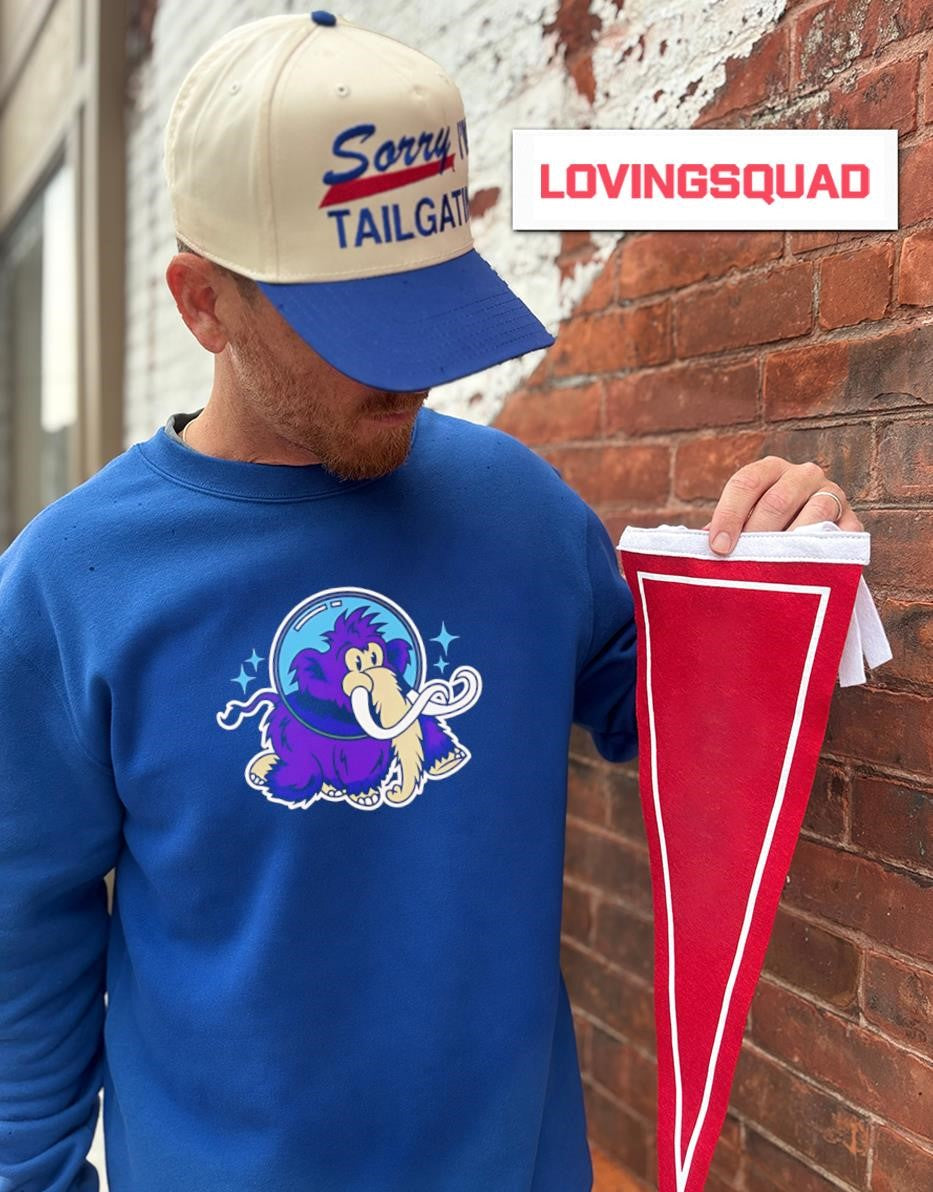 Purple Woolly Mammoth Astronaut space T-shirt