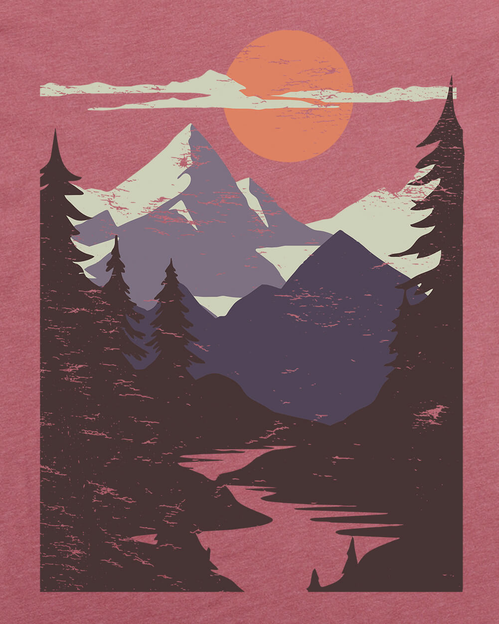 Purple Peaks II Tee