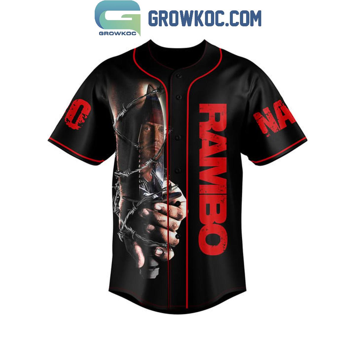 Rambo Live For Nothing Die For Something Personalized Baseball Jersey
