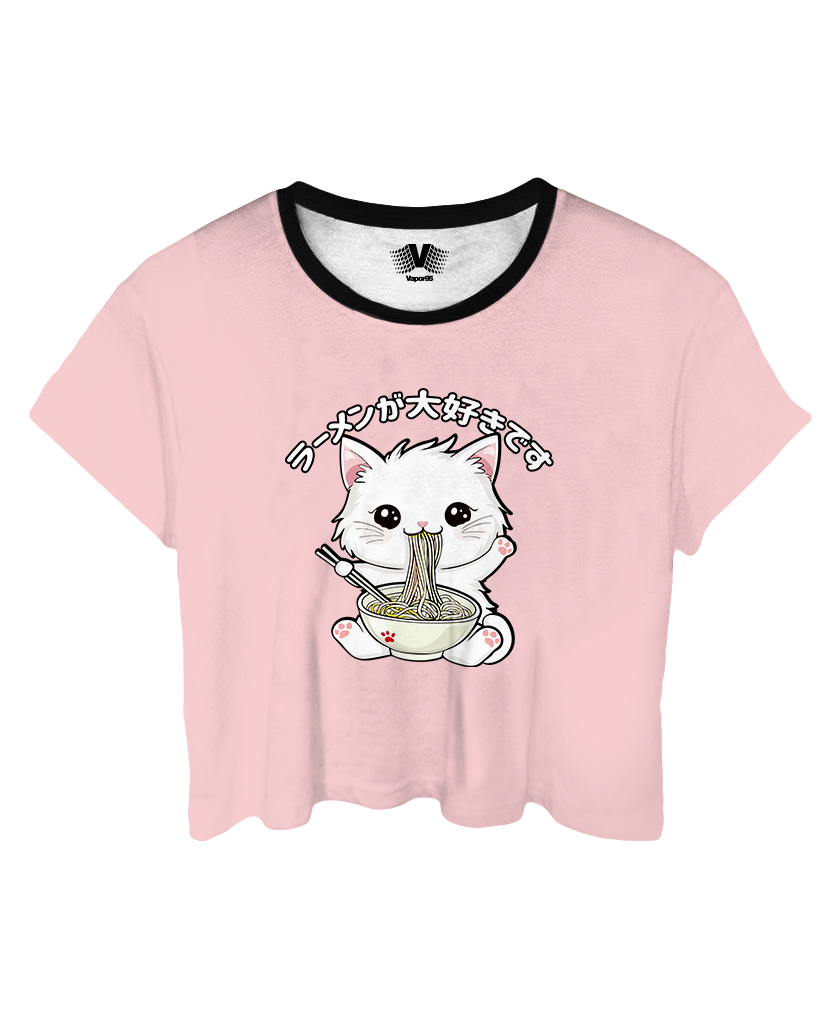 Ramen Neko Crop Top