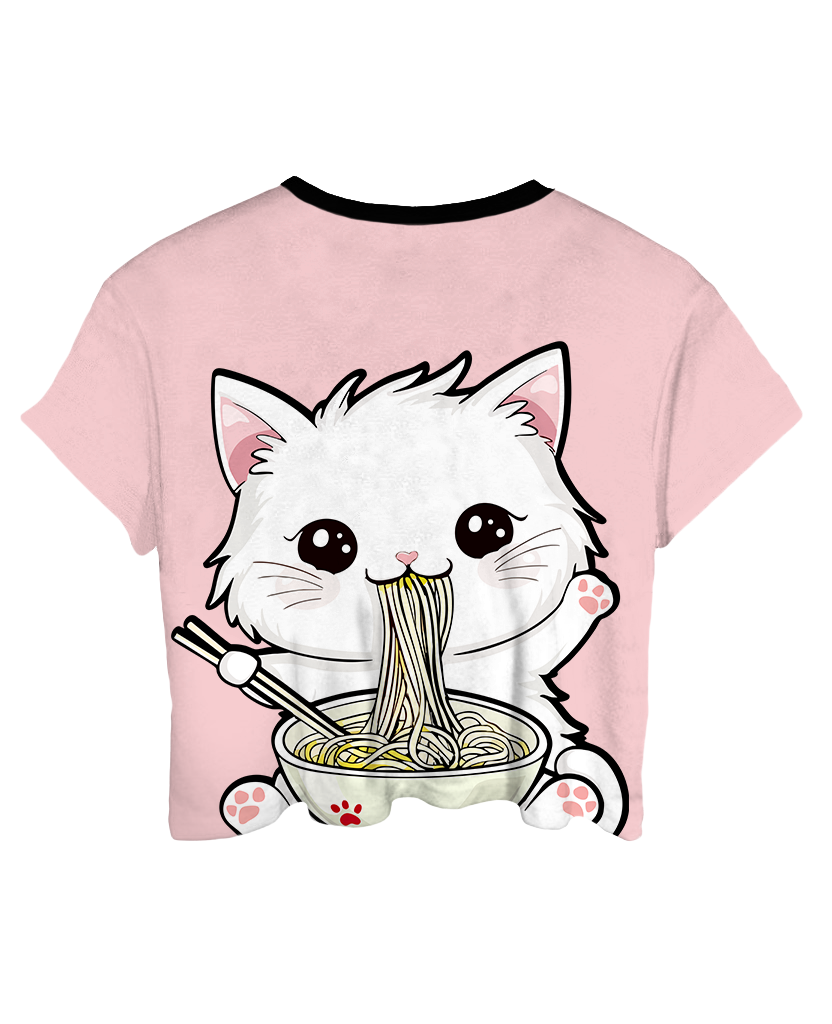 Ramen Neko Crop Top