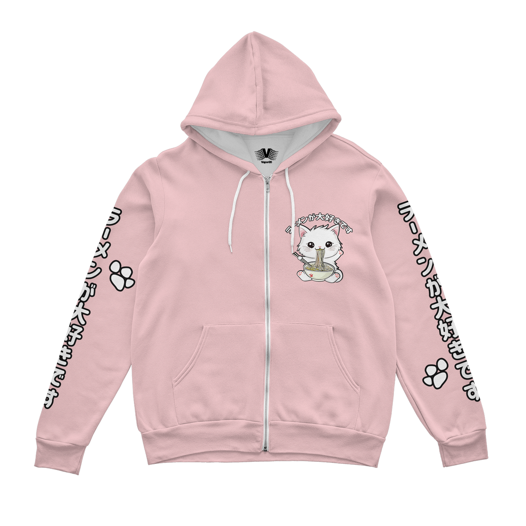 Ramen Neko Zip Up Hoodie
