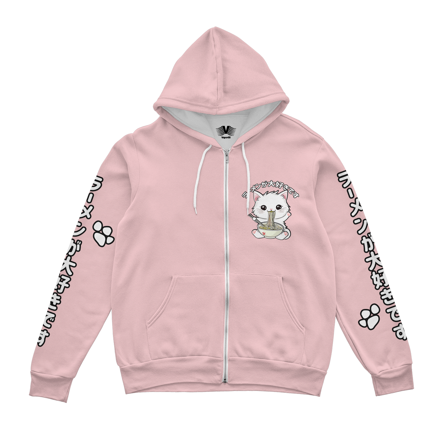 Ramen Neko Zip Up Hoodie