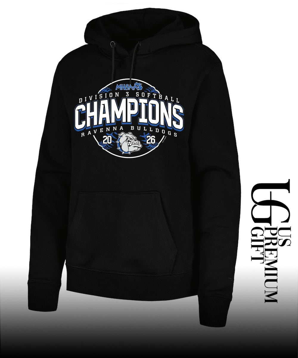 Ravenna Bulldogs MHSAA Softball D3 Champions 2026 shirt