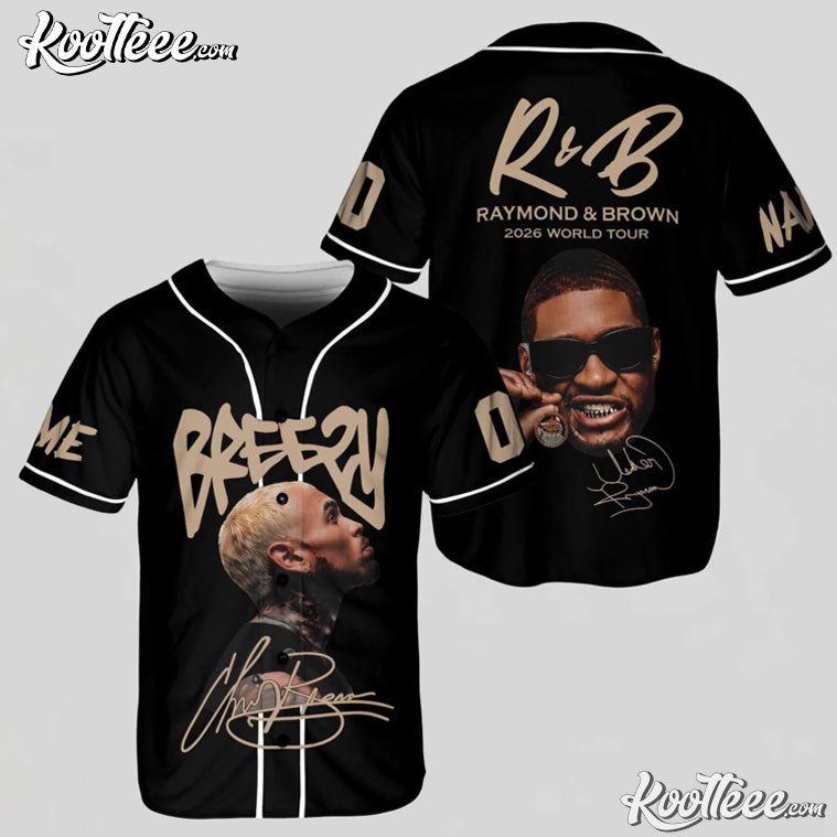Raymond And Brown Chris Brown 2026 Concert Tour Baseball Jersey