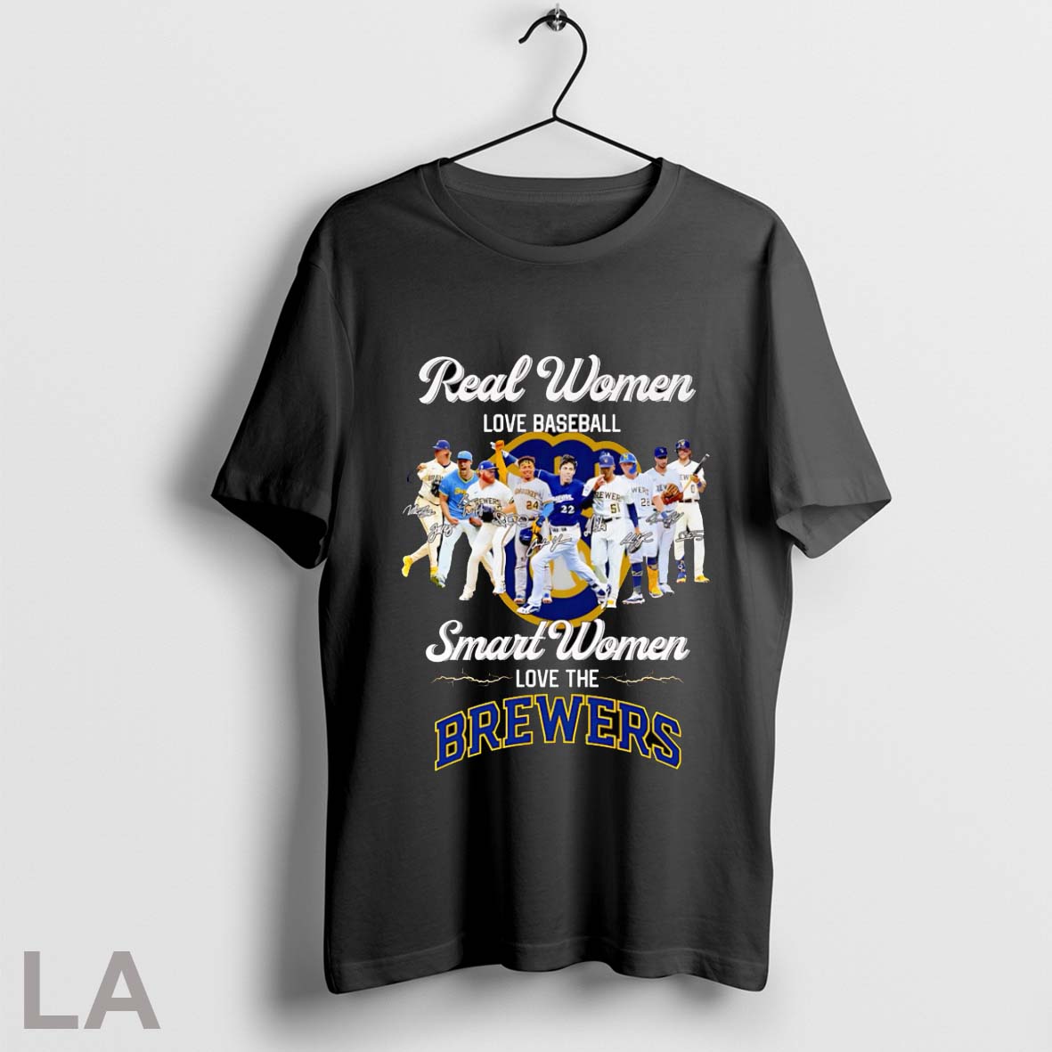 Real Women Love Baseball Smart Women Love The Brewers Signatures T-Shirts, Hoodie, Sweatshirt | InkRitualCo.com