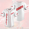 FASHION Red Stripe Baseball Jerseys Botton Shirt