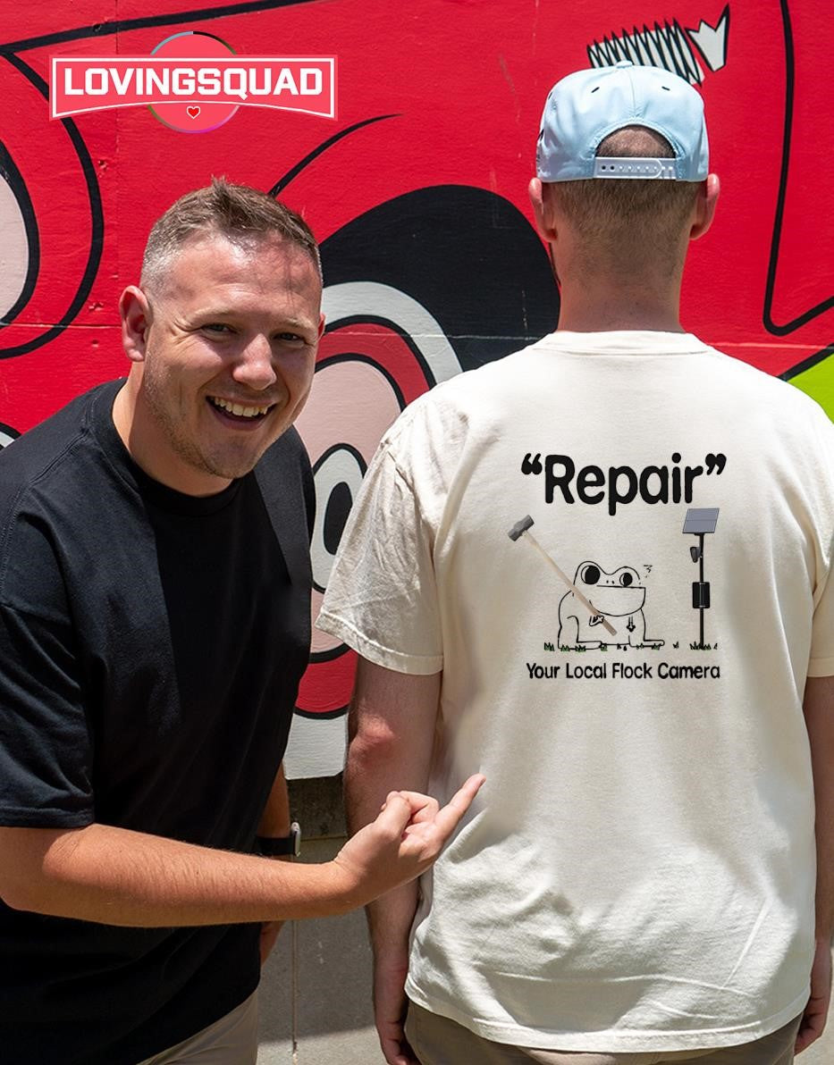 Repair Your Local Flock Camera T-shirt