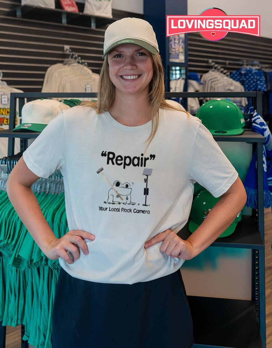 Repair Your Local Flock Camera T-shirt