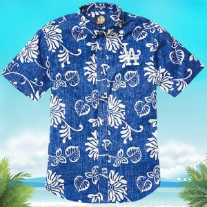 Reyn Spooner Mens Los Angeles Dodgers Tailored Hawaiian Shirt, LA Dodgers Hawaiian Shirt