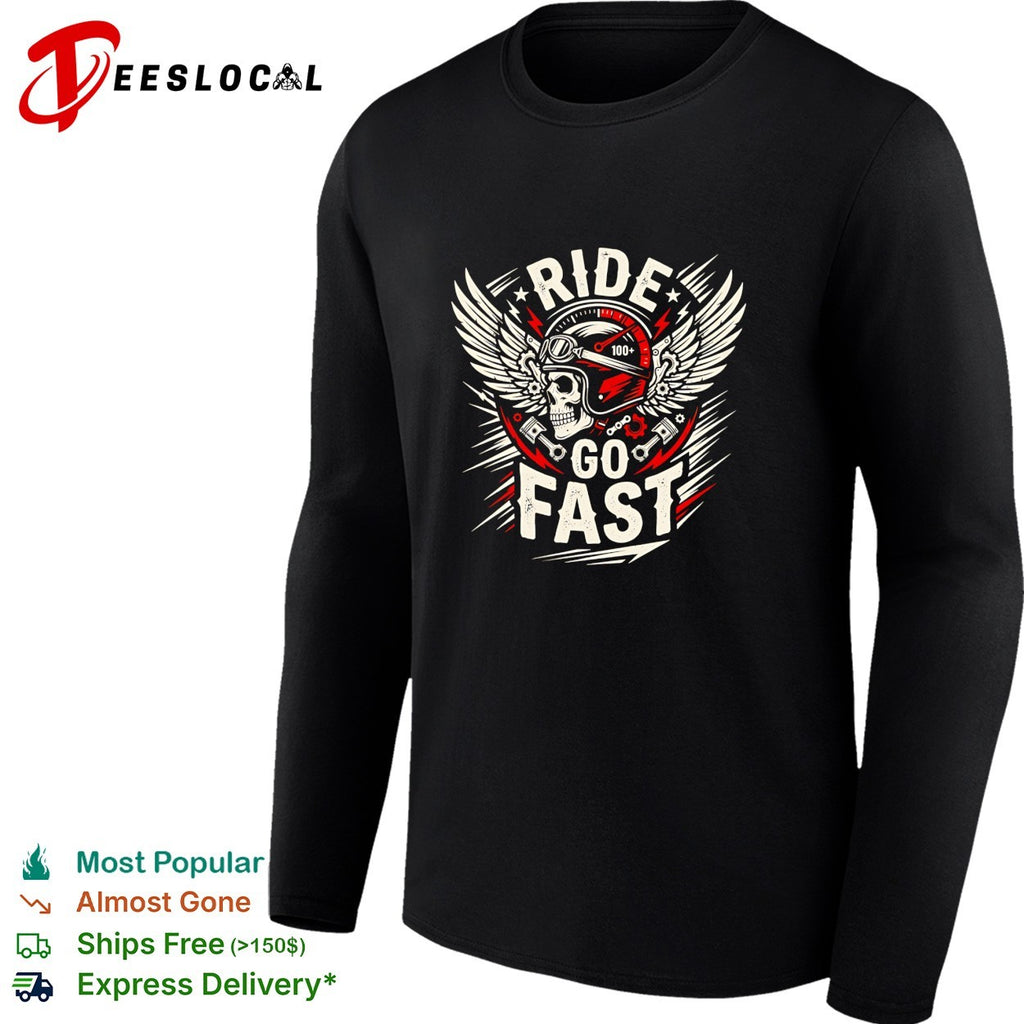 Ride go fast skull shirt