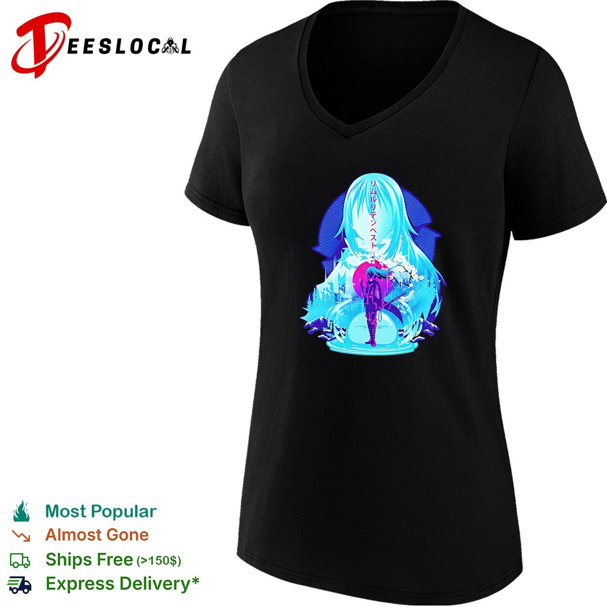 Rimuru Tempest That Time I Got Reincarnated as a Slime katakana vintage shirt