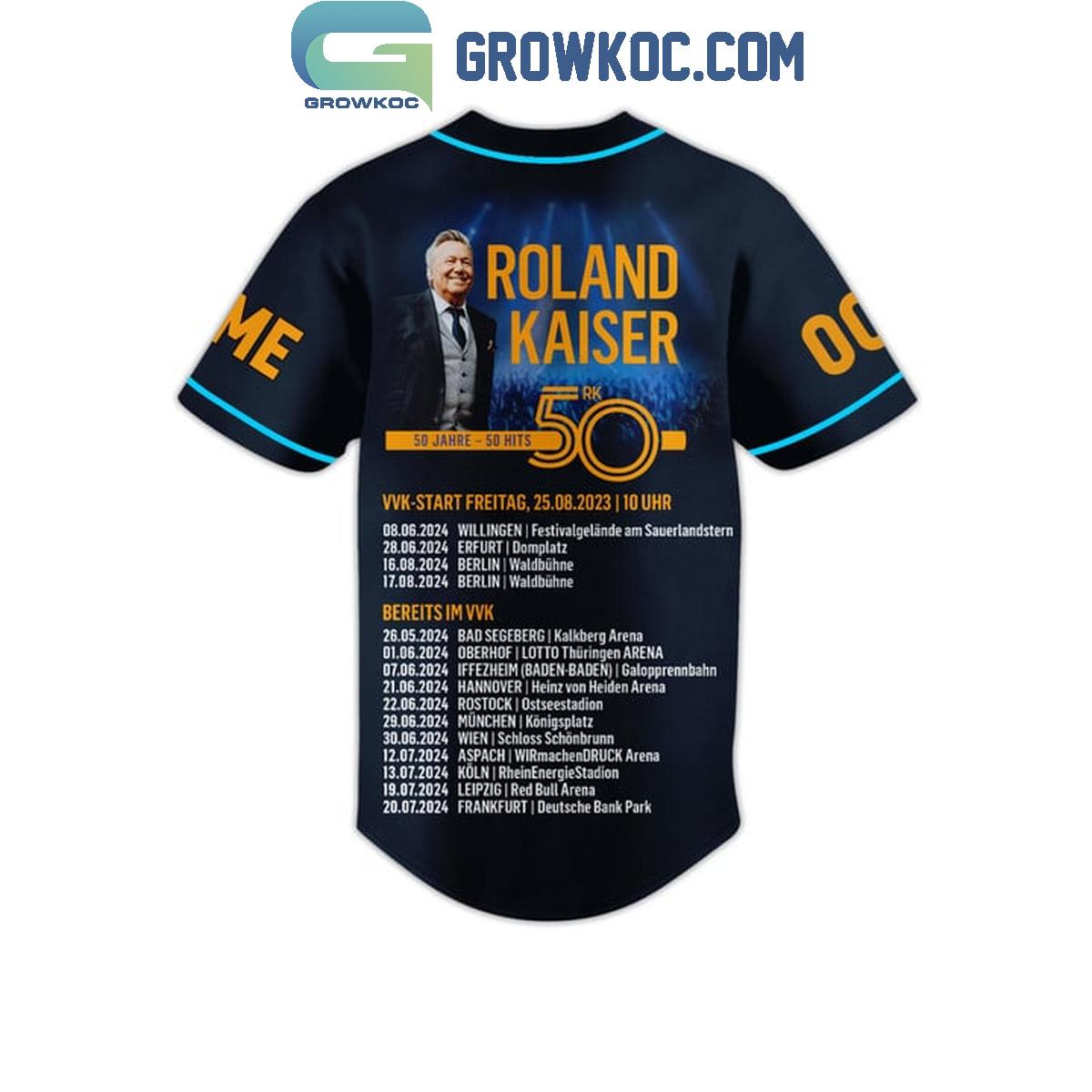Roland Kaiser 50 Years 50 Hits Tour 2024 Personalized Baseball Jersey