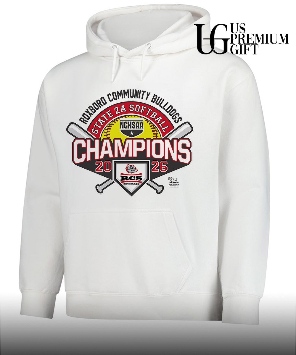 Roxboro Community Bulldogs NCHSAA 2A Softball State Champions 2026 shirt