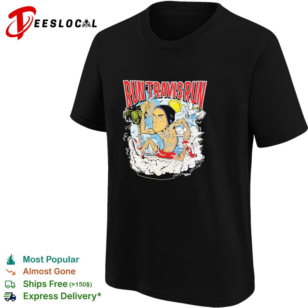 Run Travis run scene cartoon funny shirt