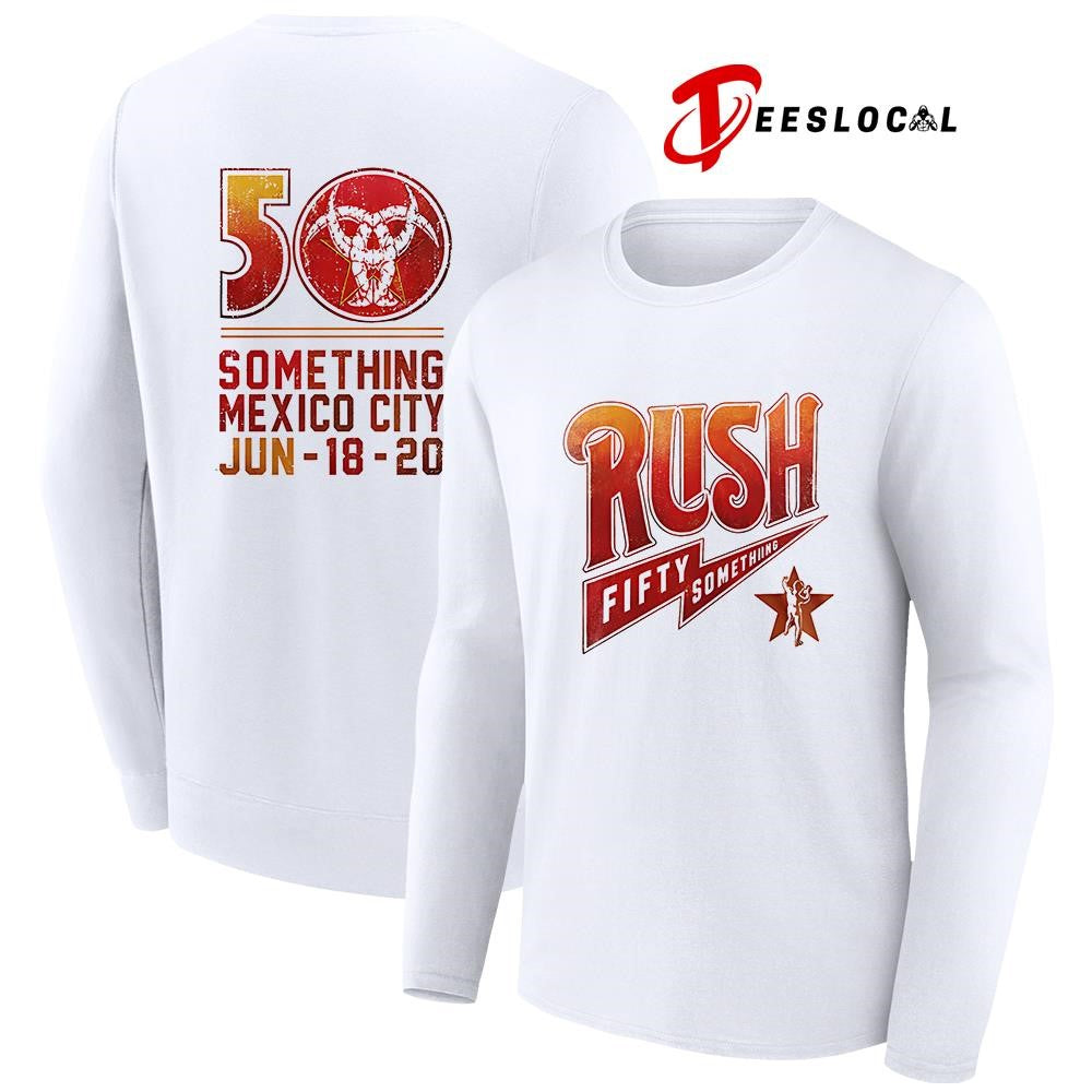 Rush Fifty Something tour Mexico logo shirt