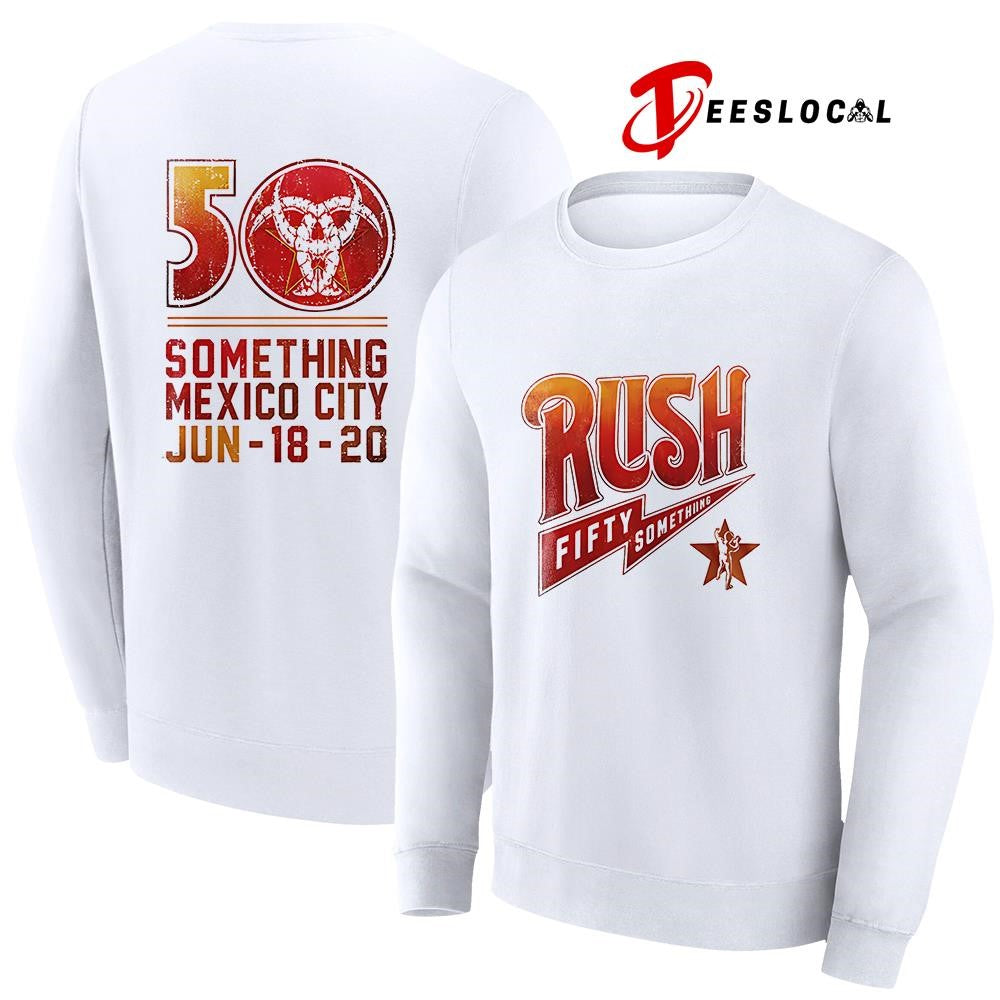 Rush Fifty Something tour Mexico logo shirt