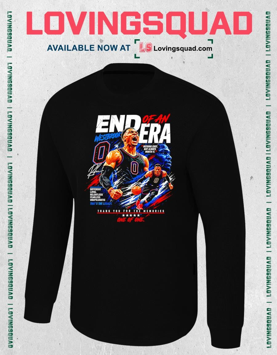 Russell Westbrook End of an Era Thank You For The Memories Basketball T-Shirt