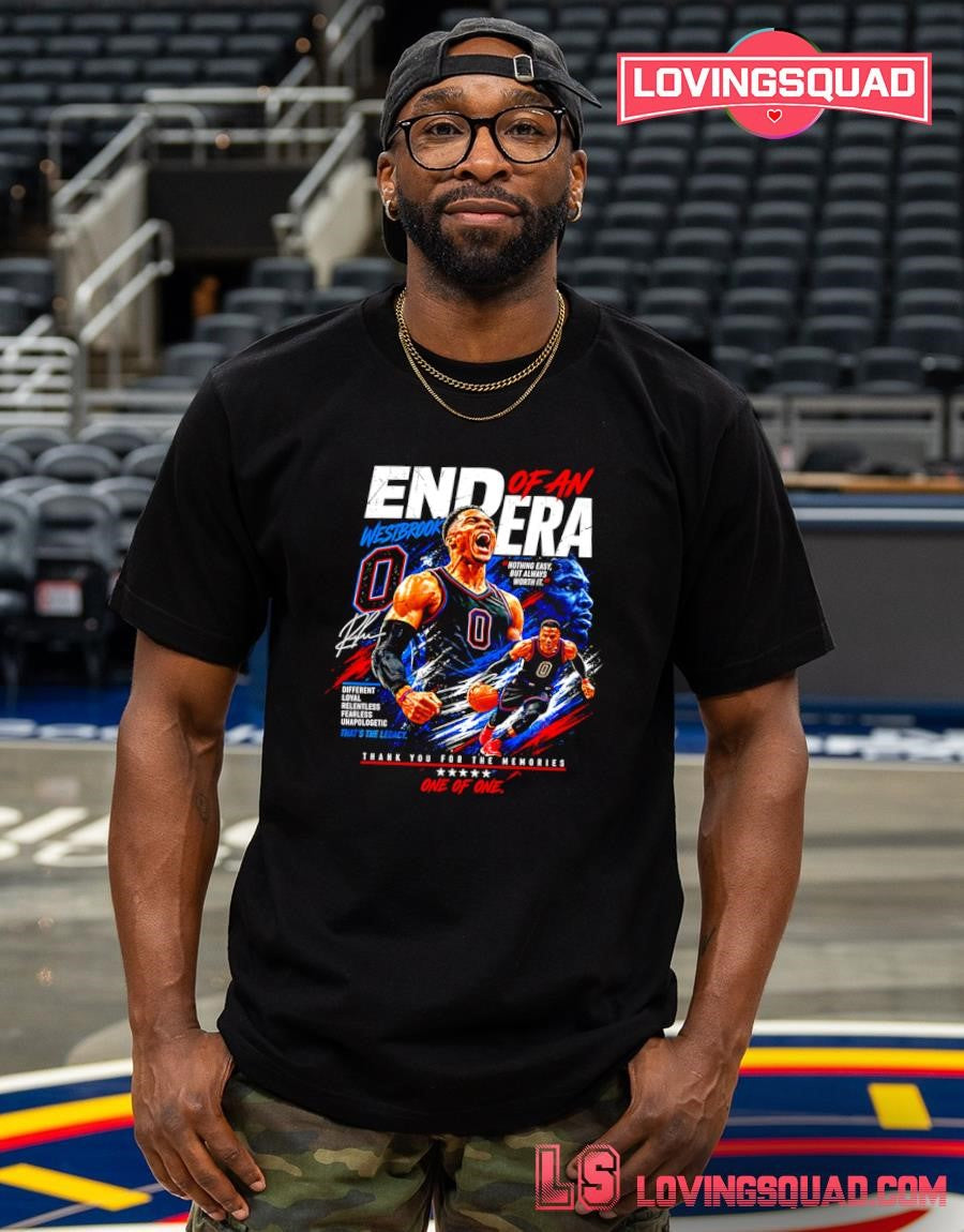 Russell Westbrook End of an Era Thank You For The Memories Basketball T-Shirt